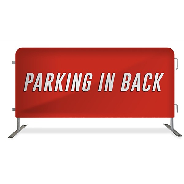 Portable Outdoor Customizable Polyester Barrier Cover Crowd Control Advertising Fabric Banner Reusable Foldable Digital Printing